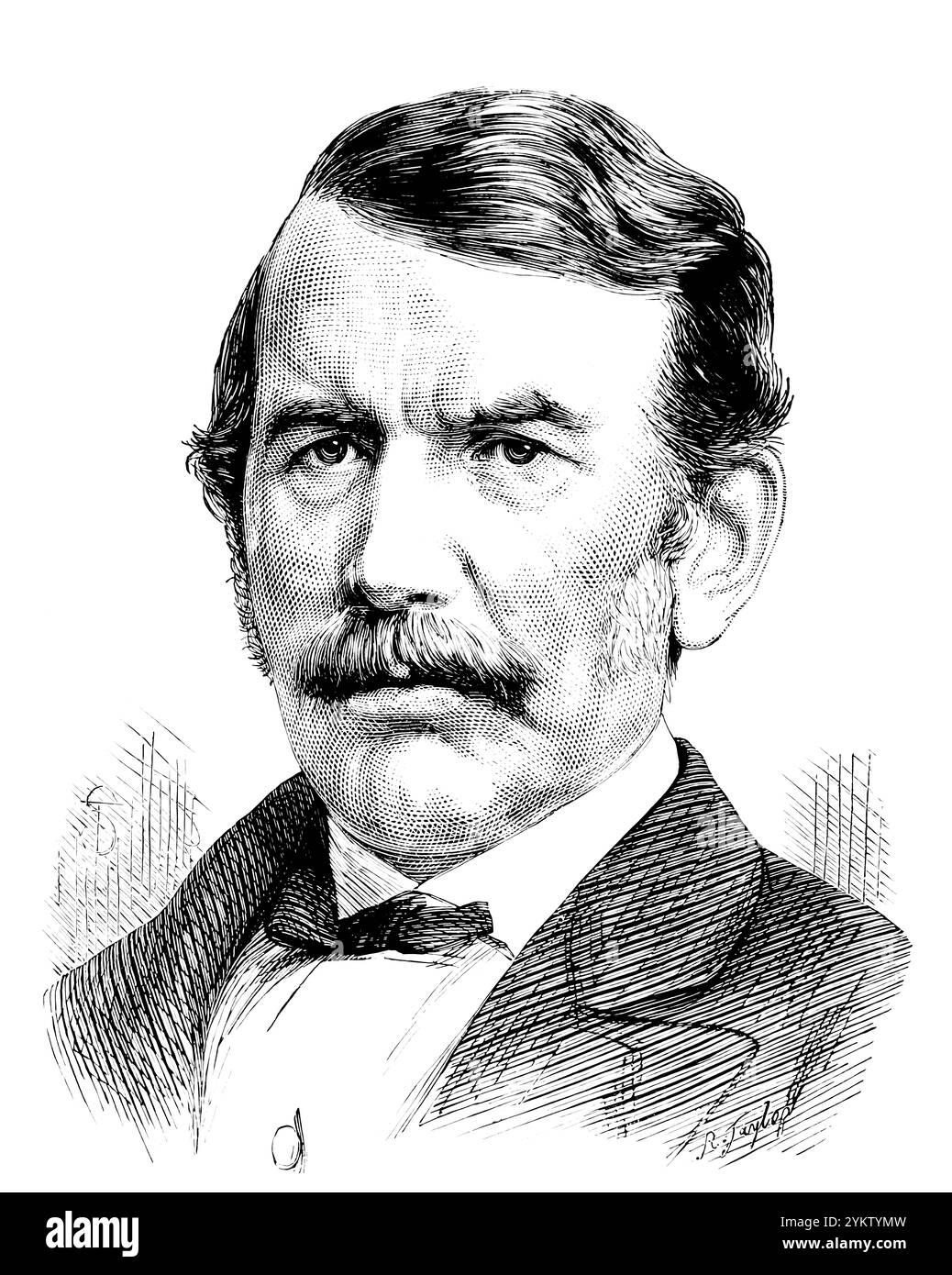 David Livingstone, 1813 - 1873, un missionnaire et explorateur écossais en Afrique Banque D'Images