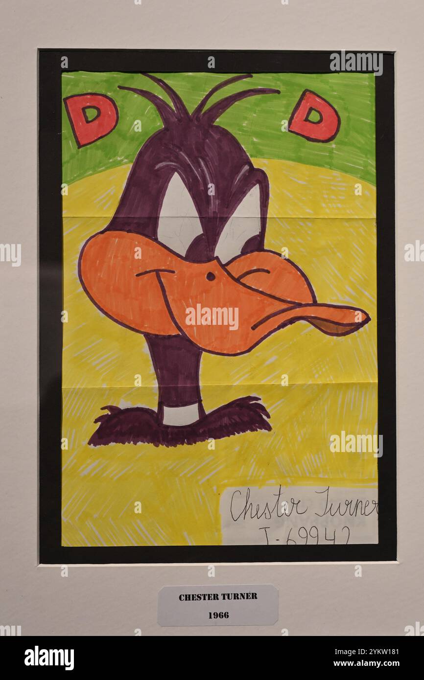Dessin de Daffy Duck par le tueur en série Chester Turner Banque D'Images