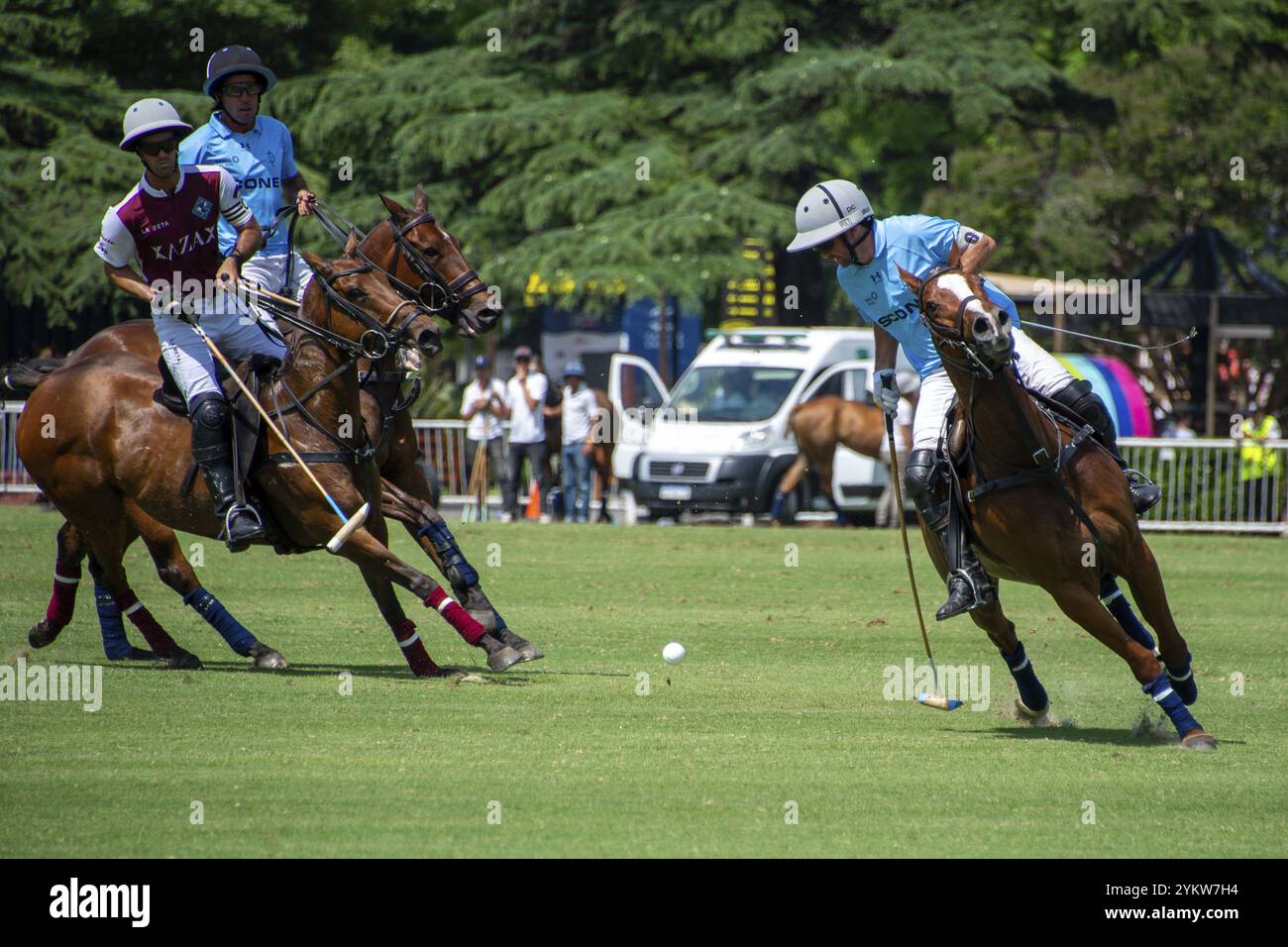 Scène du 131e championnat d'Argentine Open de Polo (espagnol : Campeonato Argentino Abierto de Polo), le plus important tournoi international de polo Banque D'Images