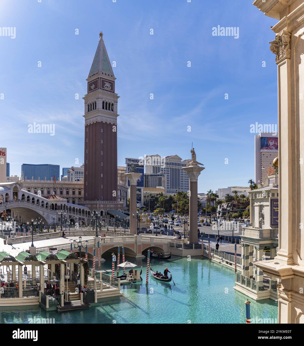 Une photo du Las Vegas vénitien, avec la Tour Campanile sur la gauche Banque D'Images