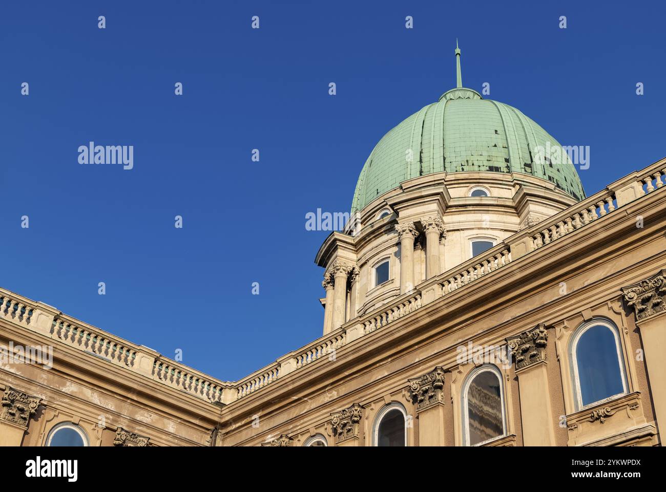 Une photo du dôme du château de Buda Banque D'Images