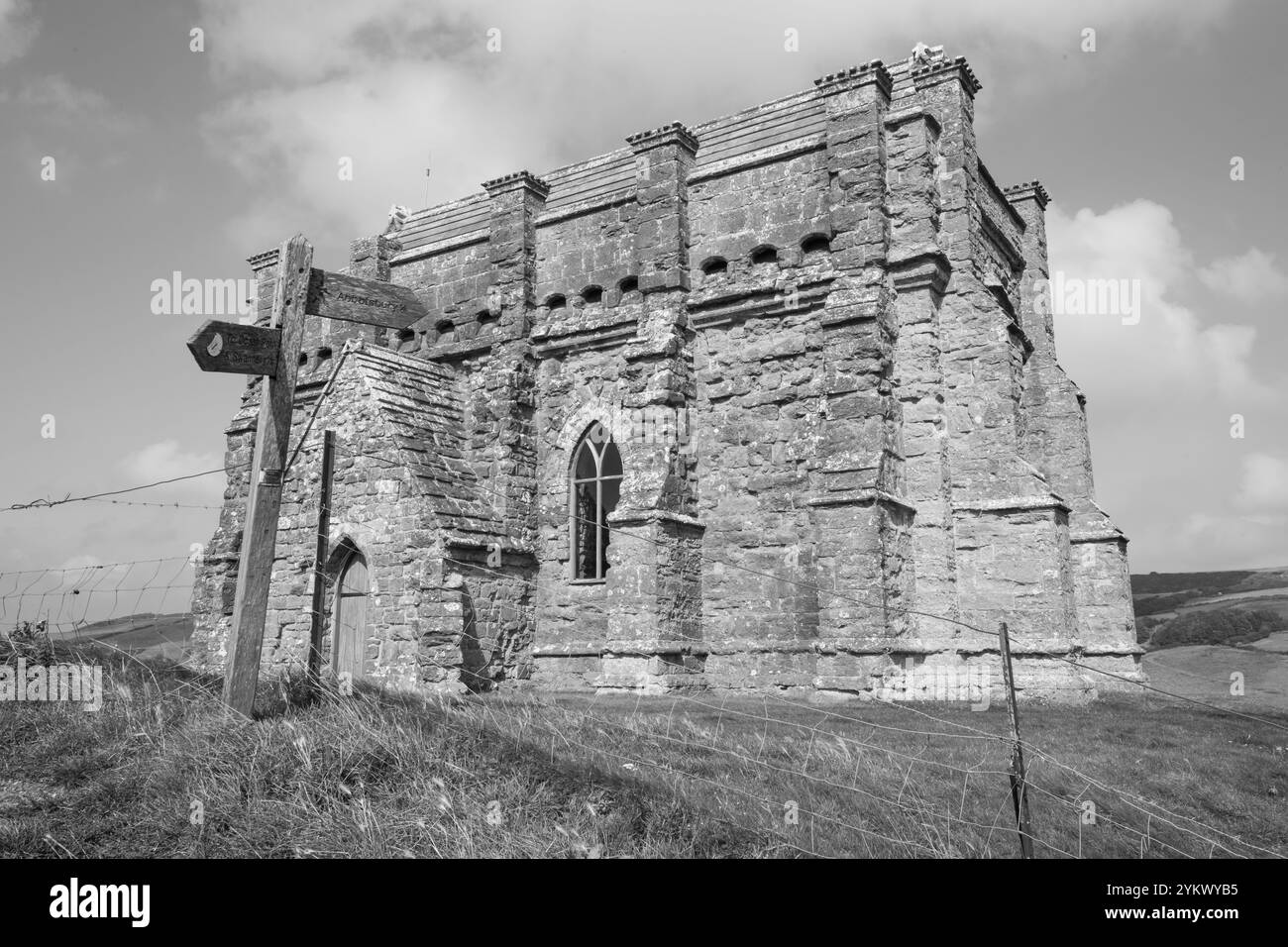 Chapelle St Catherines à Abbotsbury sur la côte jurassique dans le Dorset Banque D'Images