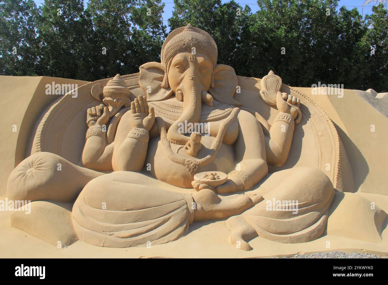 Sculptures faites de sable pour des personnages historiques et anciens célèbres Banque D'Images