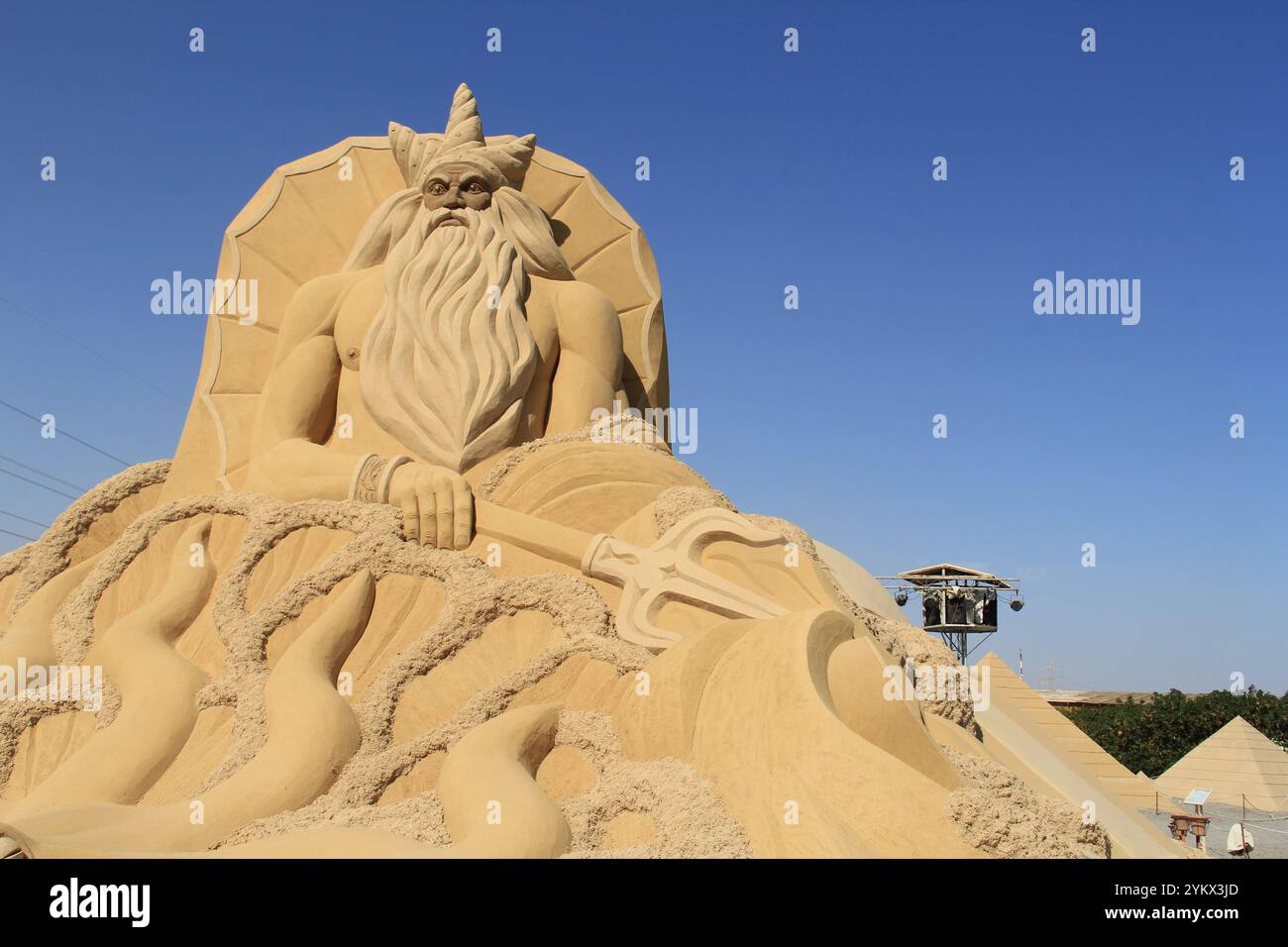 Sculptures faites de sable pour des personnages historiques et anciens célèbres Banque D'Images