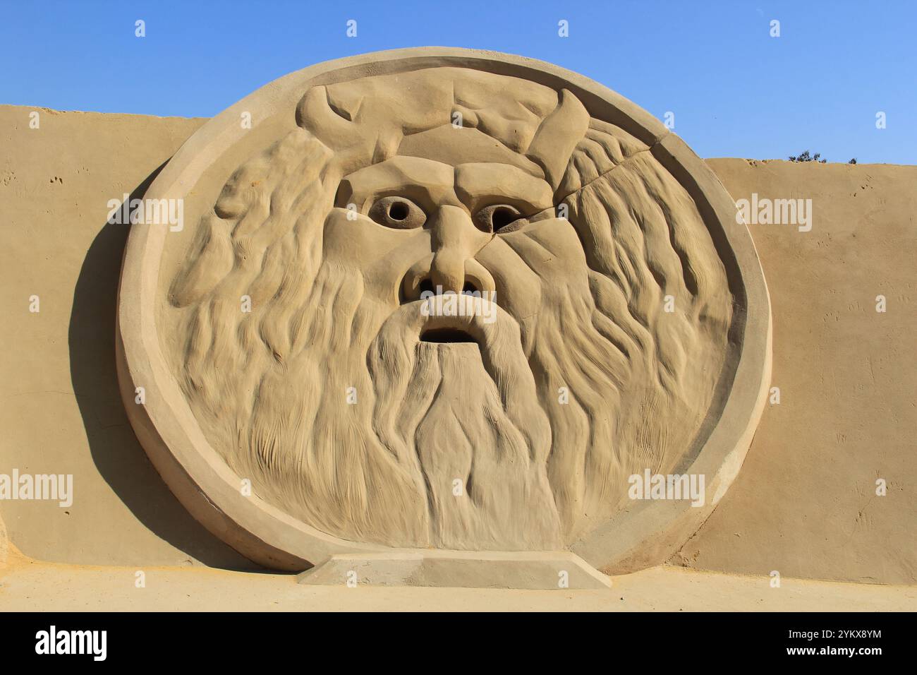 Sculptures faites de sable pour des personnages historiques et anciens célèbres Banque D'Images