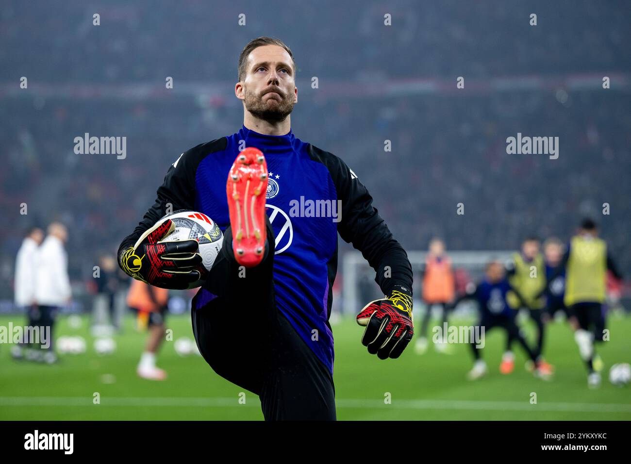 Oliver Baumann (Deutschland, #12), HUN, Ungarn (HUN) vs Deutschland (GER), Fussball Laenderspiel, UEFA Nations League, Liga A, saison 2024/2025, Spieltag, 19.11.2024 Foto : Eibner-Pressefoto/Michael Memmler Banque D'Images