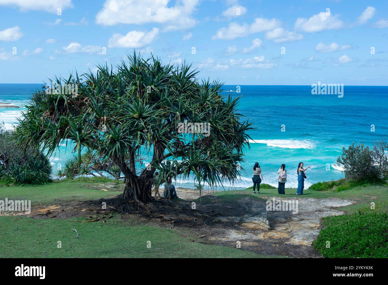 Touristes au populaire point Lookout, North Stradbroke Island, Queensland, Queensland, Queensland, Australie Banque D'Images