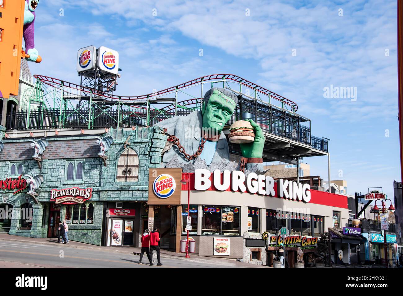 Restaurant Burger King sur Cliffton Hill à Niagara Falls, Ontario, Canada Banque D'Images