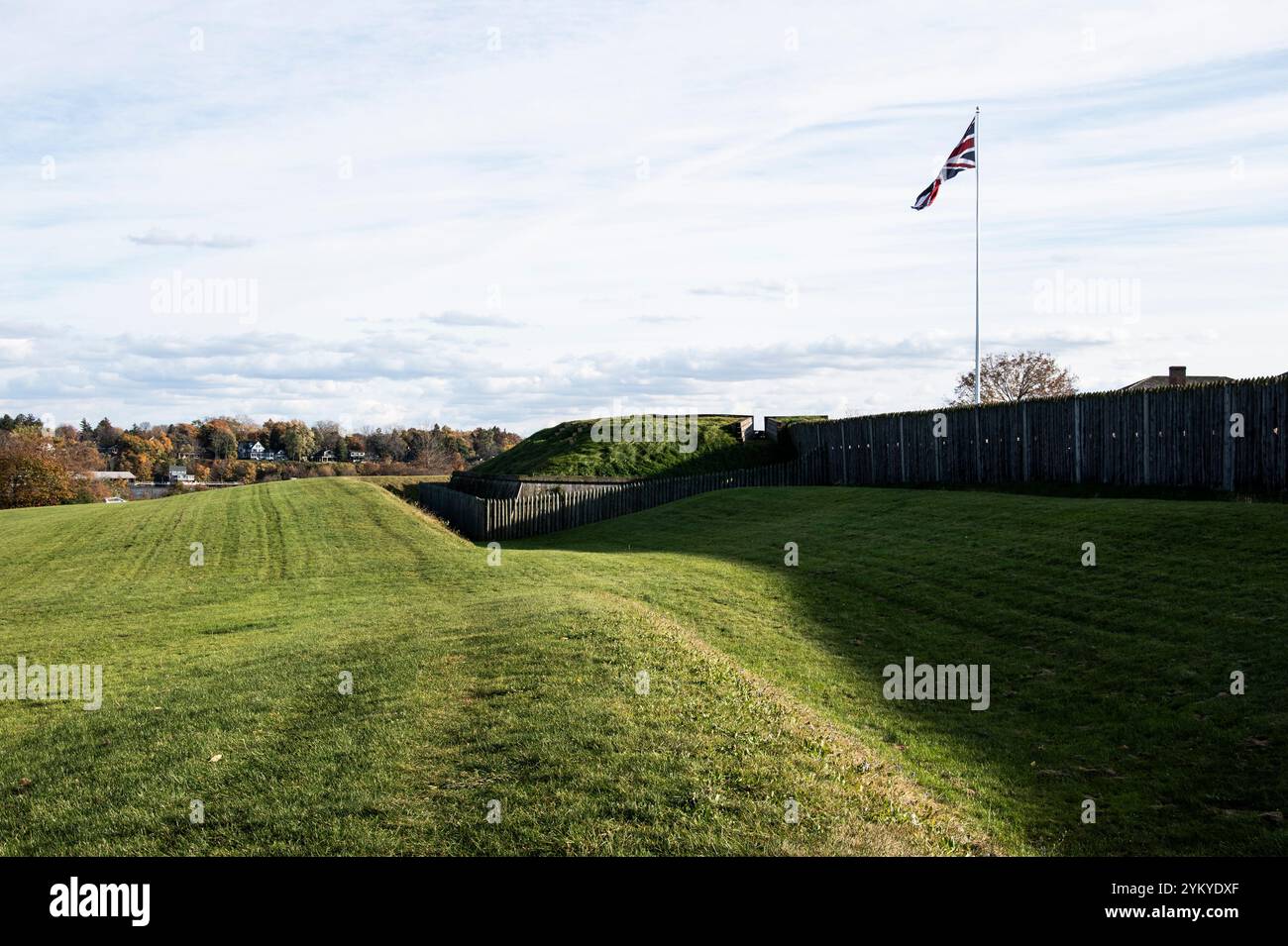 Murs défensifs au lieu historique national du Fort George sur Queen's Parade à Niagara-on-the-Lake, Ontario, Canada Banque D'Images