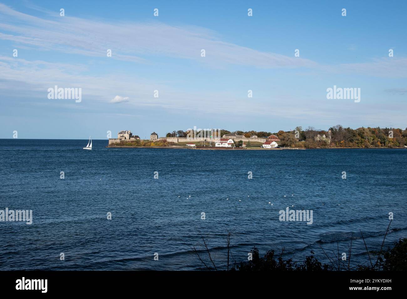 Vue de Old Fort Niagara à Youngstown New York États-Unis depuis Niagara-on-the-Lake, Ontario, Canada Banque D'Images