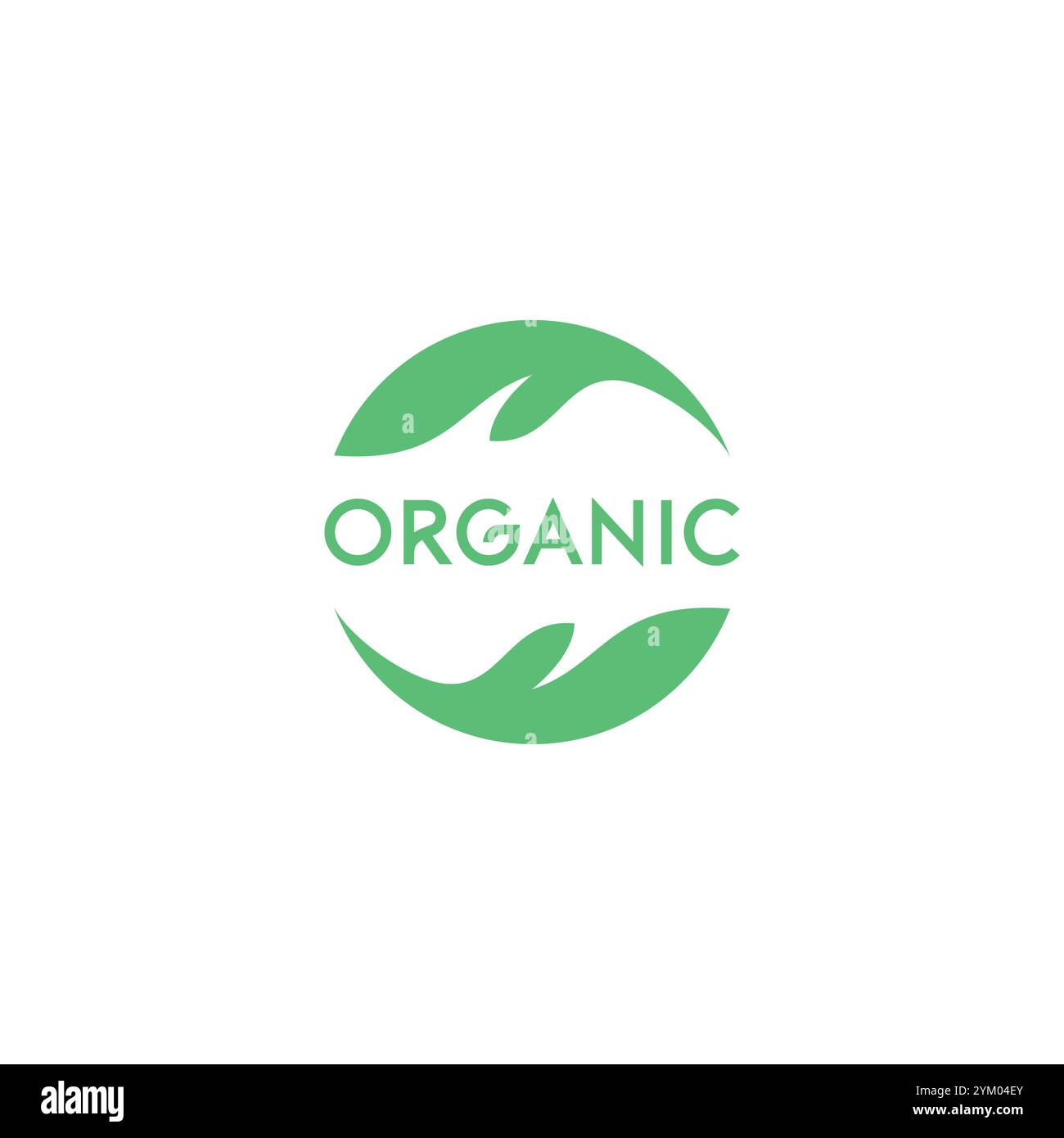 Vecteur de conception de symbole de feuille organique. Icône cercle de lames Illustration de Vecteur