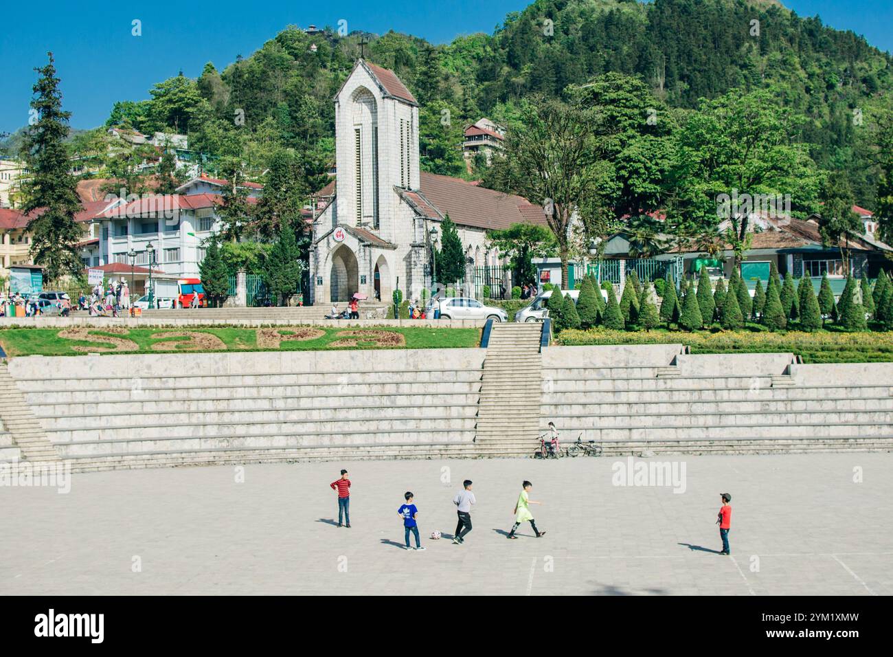 Sa PA, VIETNAM - DEC 11, 2023 : sa Pa Lake, c'est l'un des endroits les plus populaires de la ville, sa Pa est une ville dans une belle région montagneuse du nord du Vietnam Banque D'Images