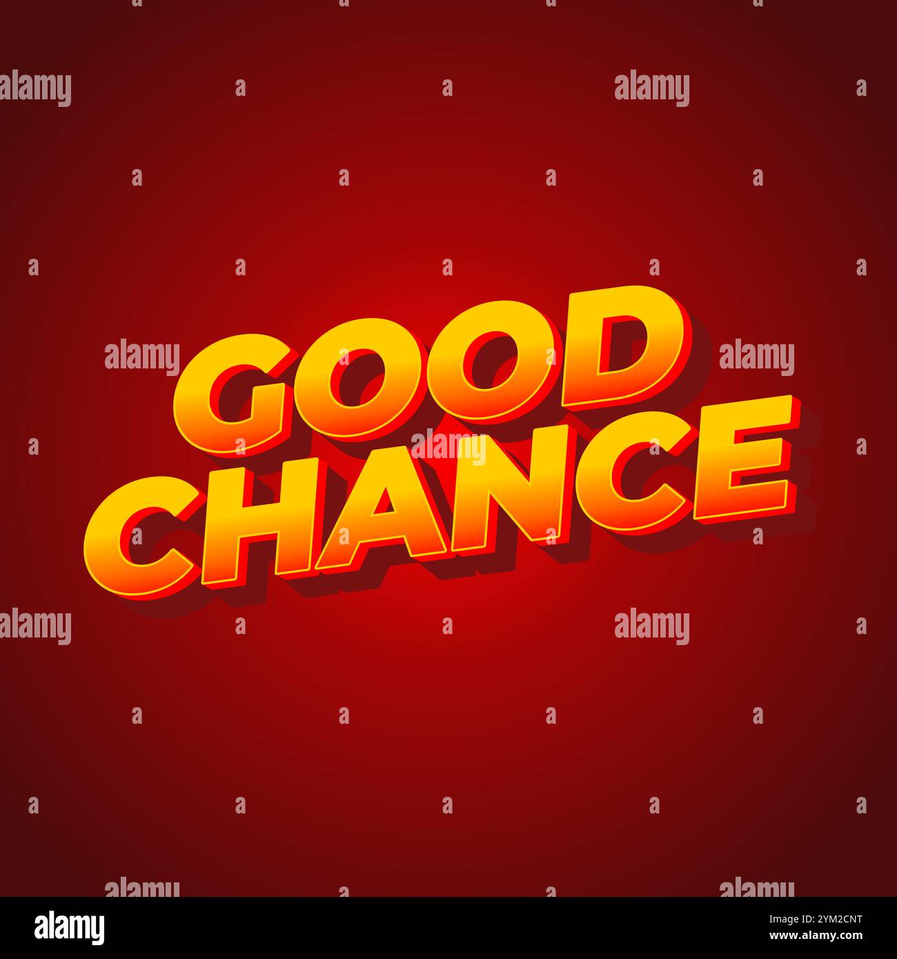 Conception d'effet de texte Good chance pour les publicités de médias sociaux Illustration de Vecteur