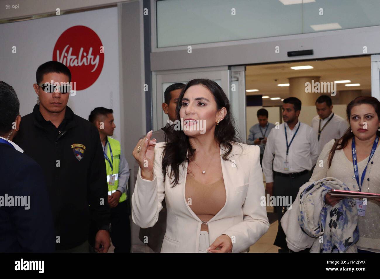 ARIIBO VERONICA ABAD Tababela, mercredi 20 novembre 2024 Vice-présidente de la République Veronica Abad, arrive à l'aéroport de Tababela, Mariscal sucre photos API Rolando Enriquez Tababela Pichincha Ecuador POL ARIIBO VERONICA ABAD ad223b1244c883875140a1fb9e08396c Copyright : xROLANDOXENRIQUEZx Banque D'Images