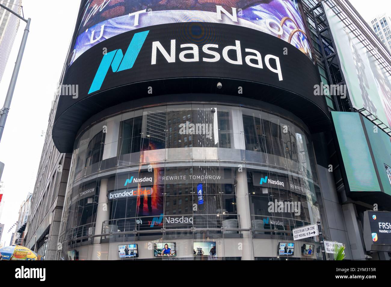 Siège de la Bourse du NASDAQ à New York, États-Unis Banque D'Images