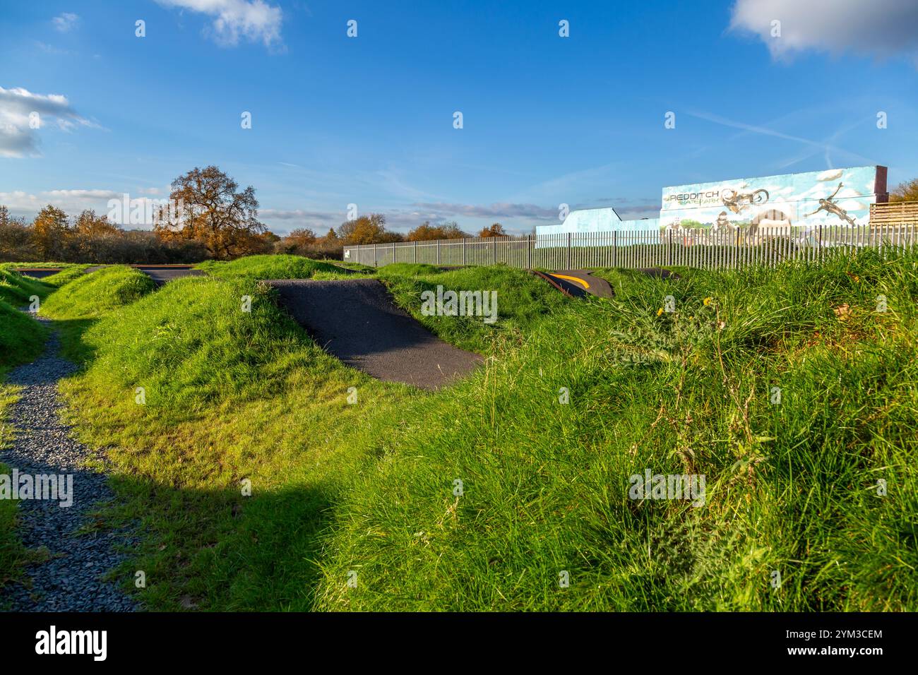 Piste de sport pour BMX, scooters et skateboards à Redditch, Worcestershire. Banque D'Images