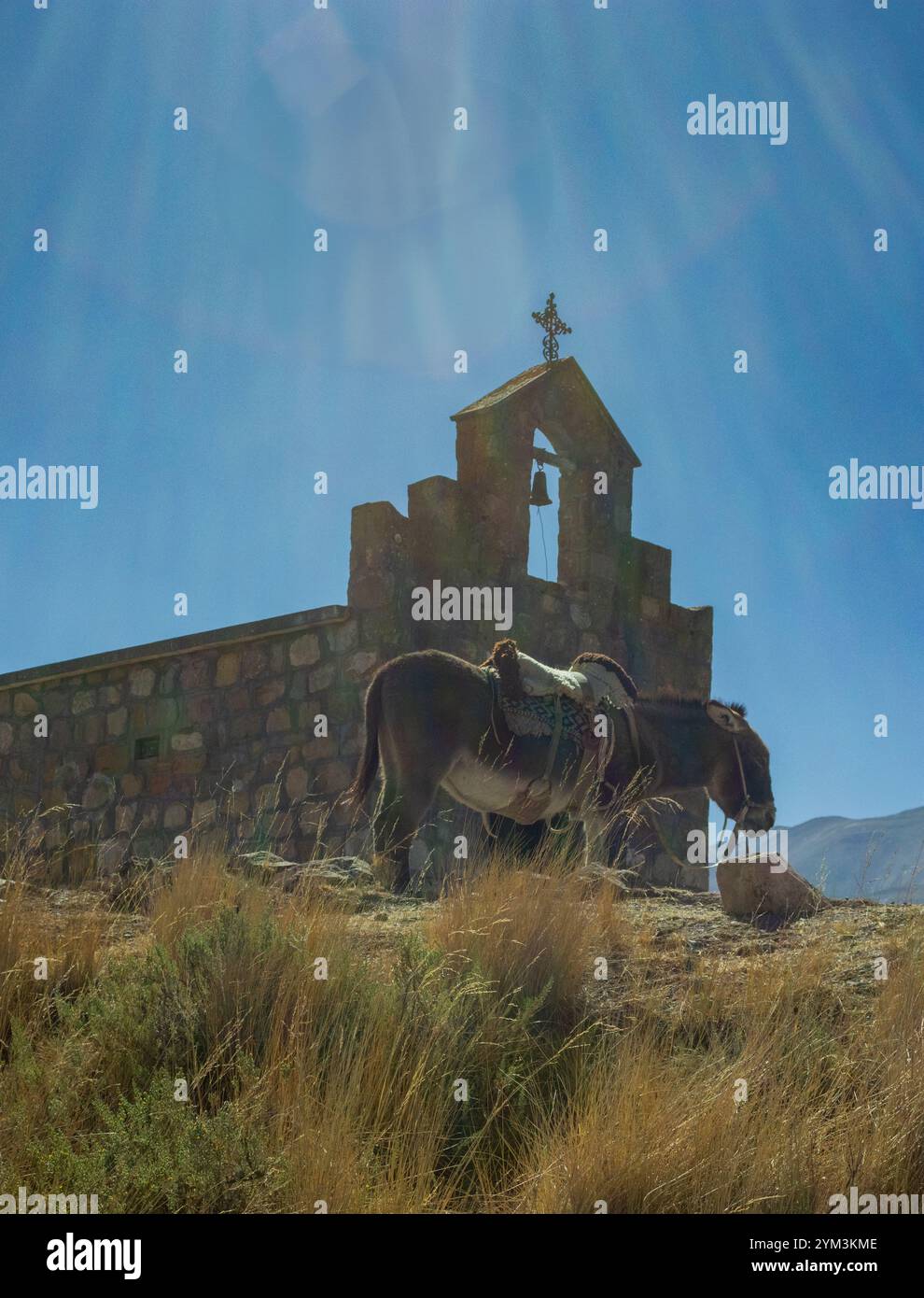 Chapelle San Rafael au sommet de la montagne, Salta, Argentine Banque D'Images