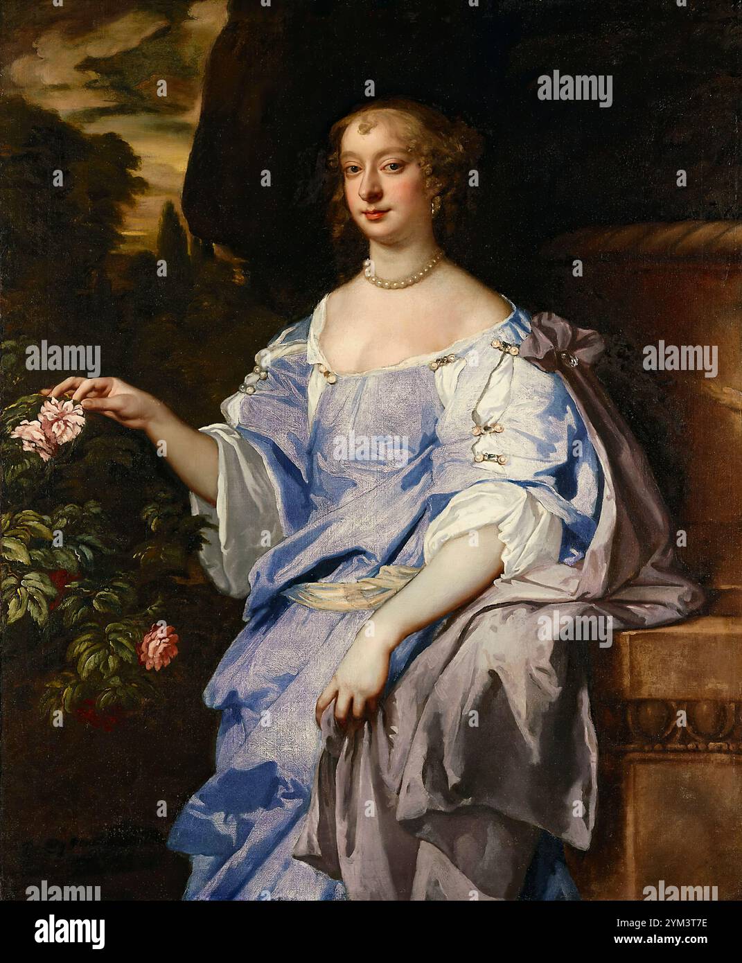 Portrait de Lady Penelope Spencer. Sir Peter Lely. Fin des années 1660 Banque D'Images