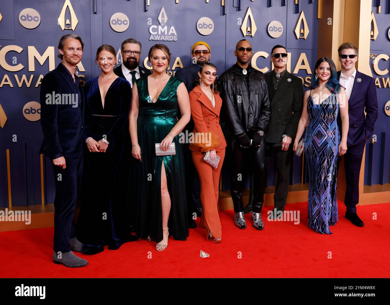 Nashville, États-Unis. 20 novembre 2024. Les membres du groupe Home Free arrivent sur le tapis rouge pour la 58e cérémonie des CMA Awards à Nashville, Tennessee, le mercredi 20 novembre 2024. Photo de John Angelillo crédit : UPI/Alamy Live News Banque D'Images