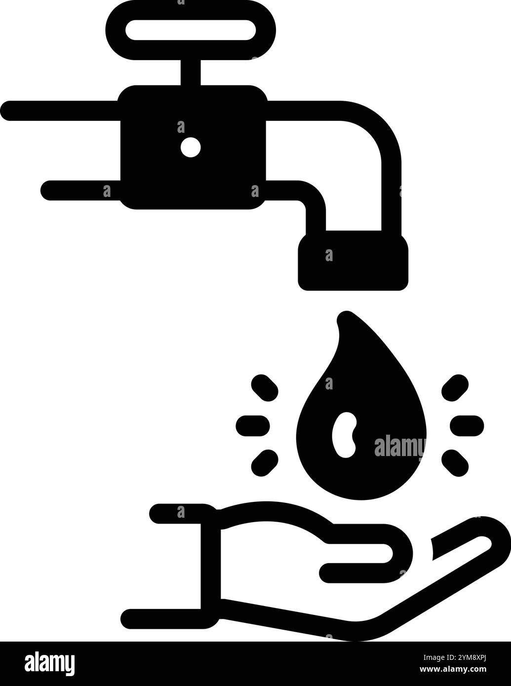 Icône pour économiser de l'eau, économiser Illustration de Vecteur