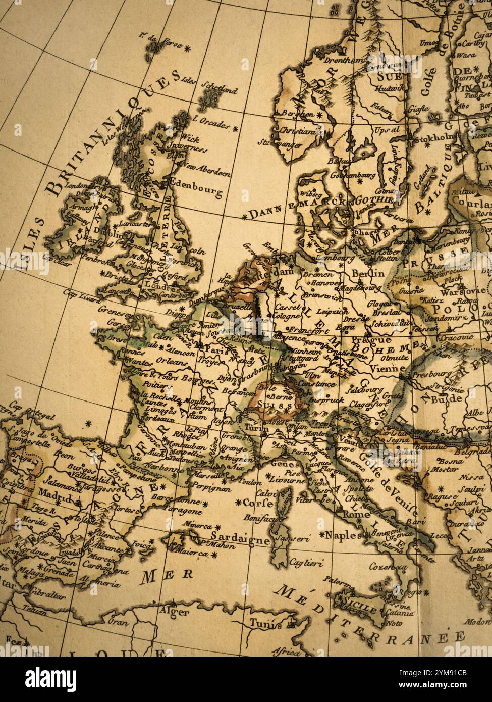 18th century europe map Banque de photographies et d’images à haute ...