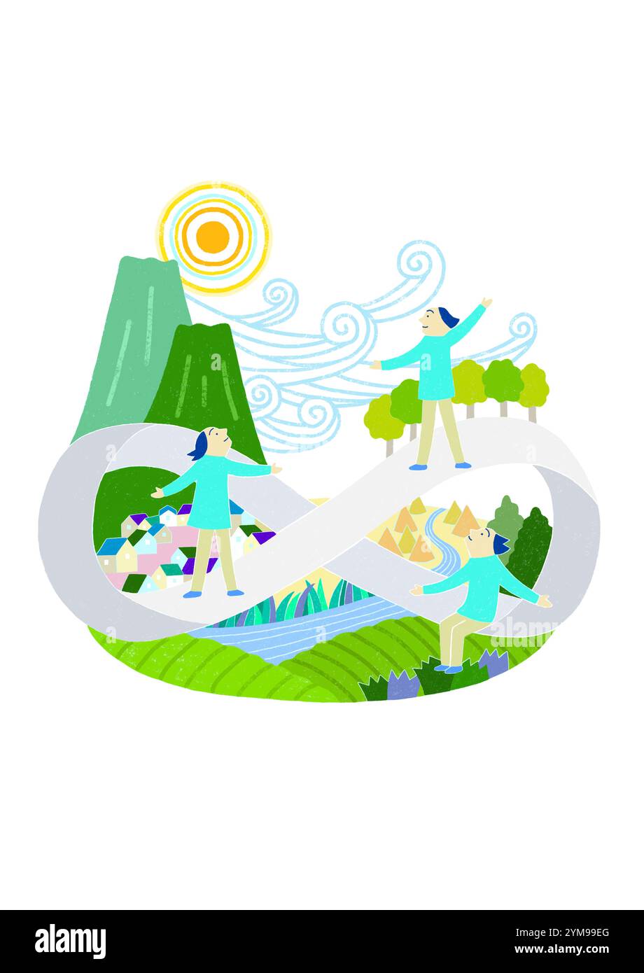 Vivre avec la nature Banque D'Images