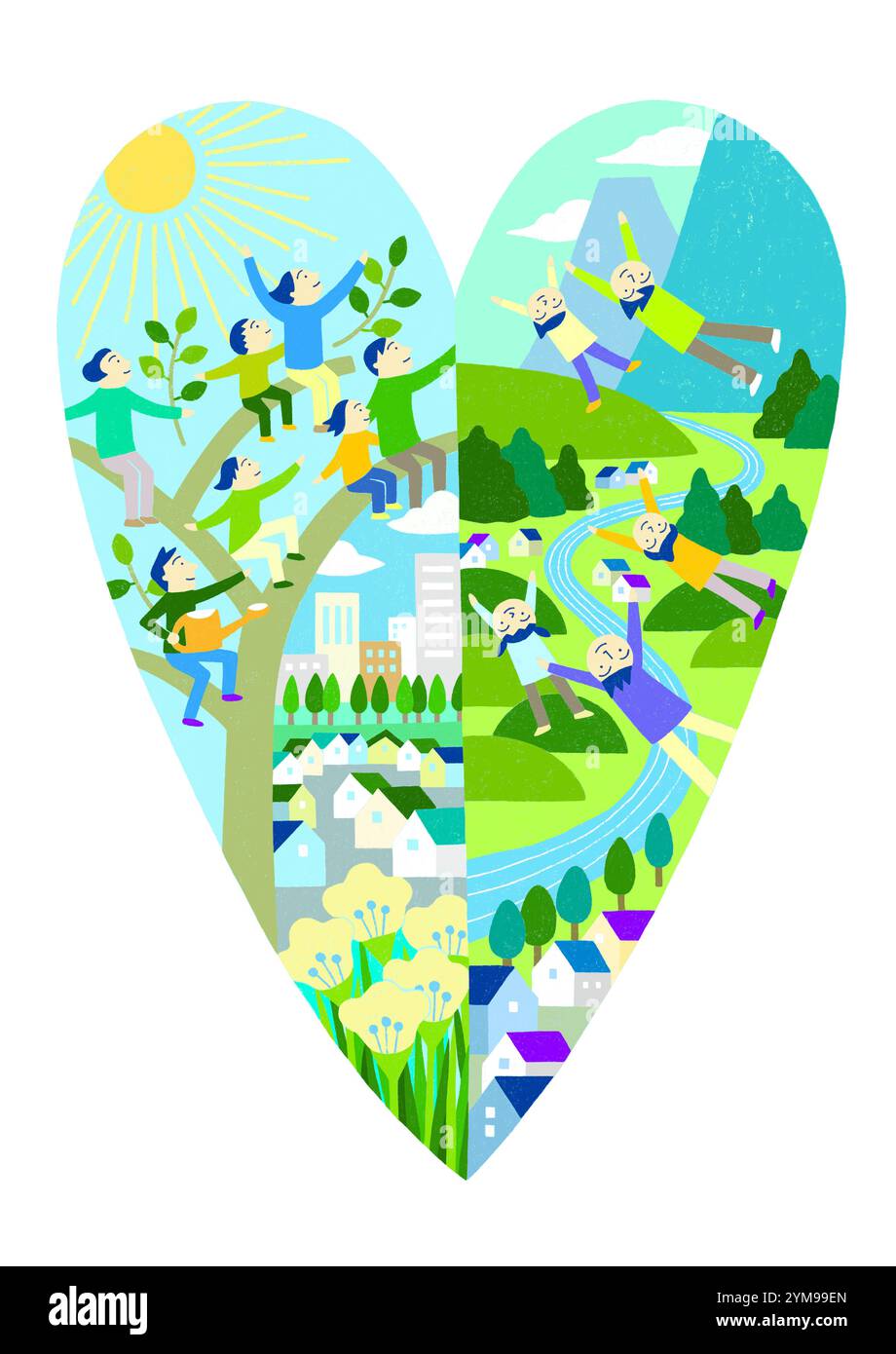 Vivre avec la nature Banque D'Images