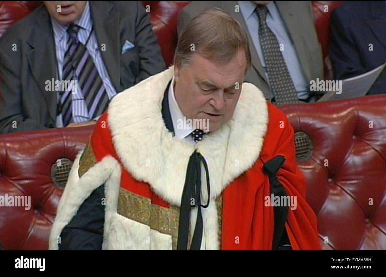 Photo du dossier datée du 08/07/10 de John Prescott lors de sa présentation à la Chambre des lords à Londres, prenant le titre de baron Prescott de Kingston-upon-Hull. L'ancien vice-premier ministre John Prescott est décédé à l'âge de 86 ans à la suite d'une bataille contre la maladie d'Alzheimer, a annoncé sa famille. Date d'émission : jeudi 21 novembre 2024. Banque D'Images