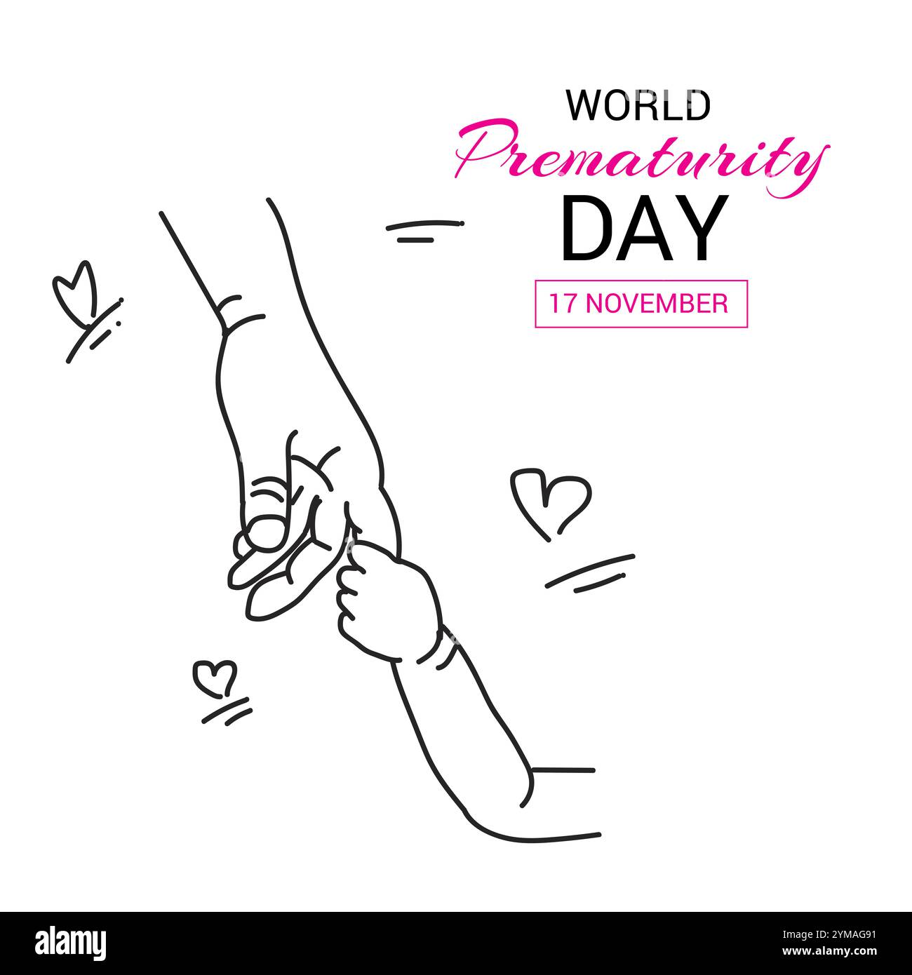 Illustration vectorielle d'un contexte pour la Journée mondiale de la pneumonie. Banque D'Images