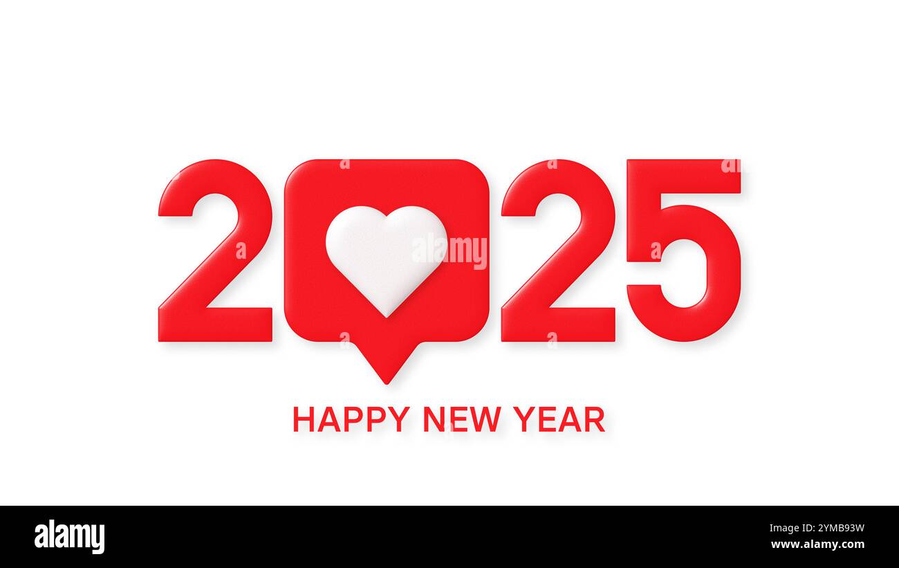 Bonne année 2025 Instagram Post and Story Banque D'Images