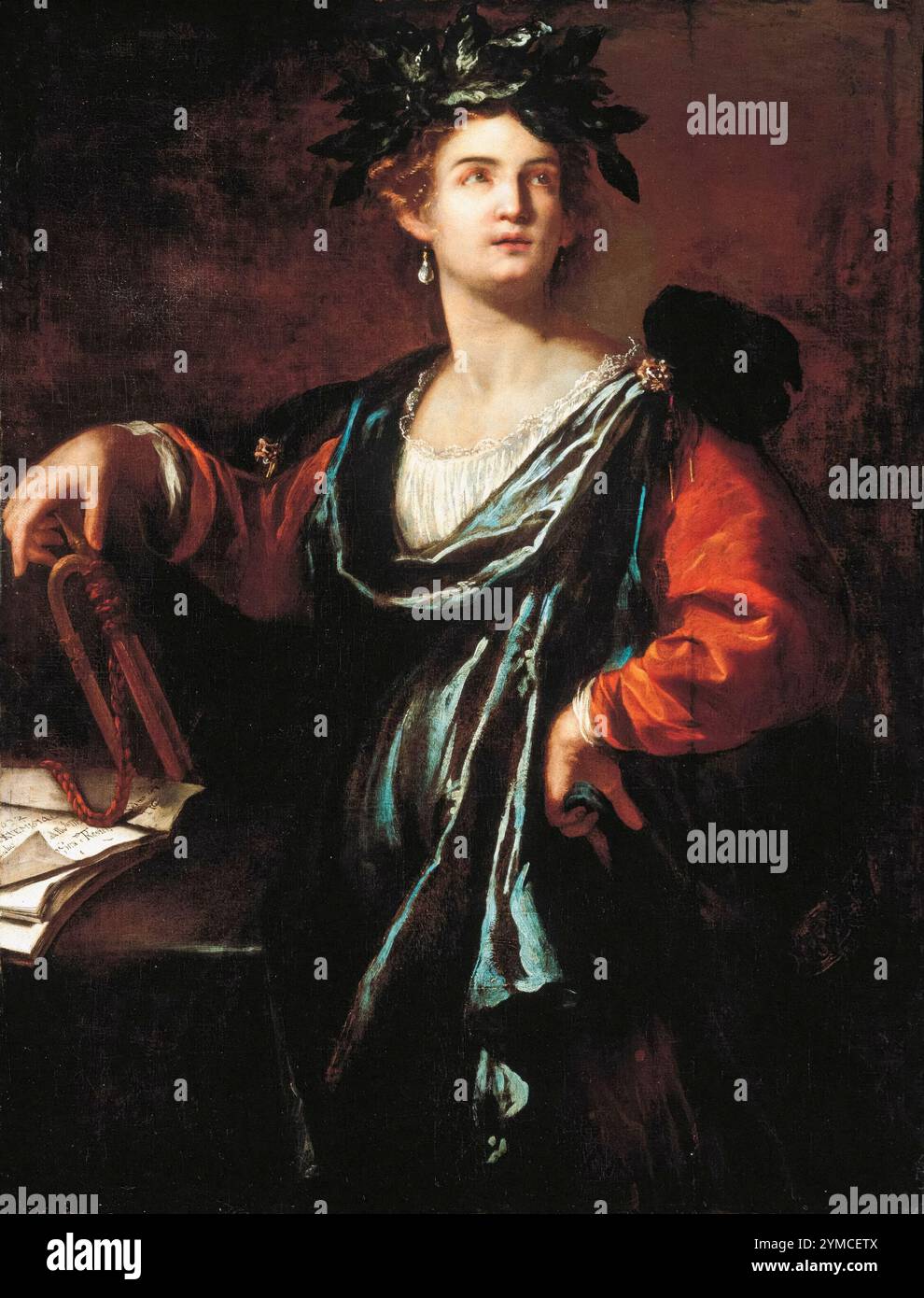 Artemisia Gentileschi, Clio, Muse of History, peinture à l'huile sur toile, 1632 Banque D'Images