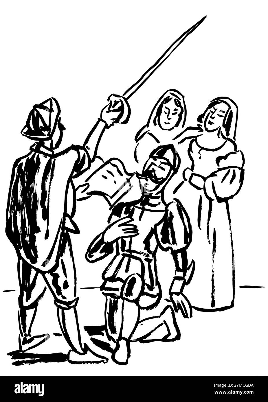 Illustration Don Quichotte Banque D'Images