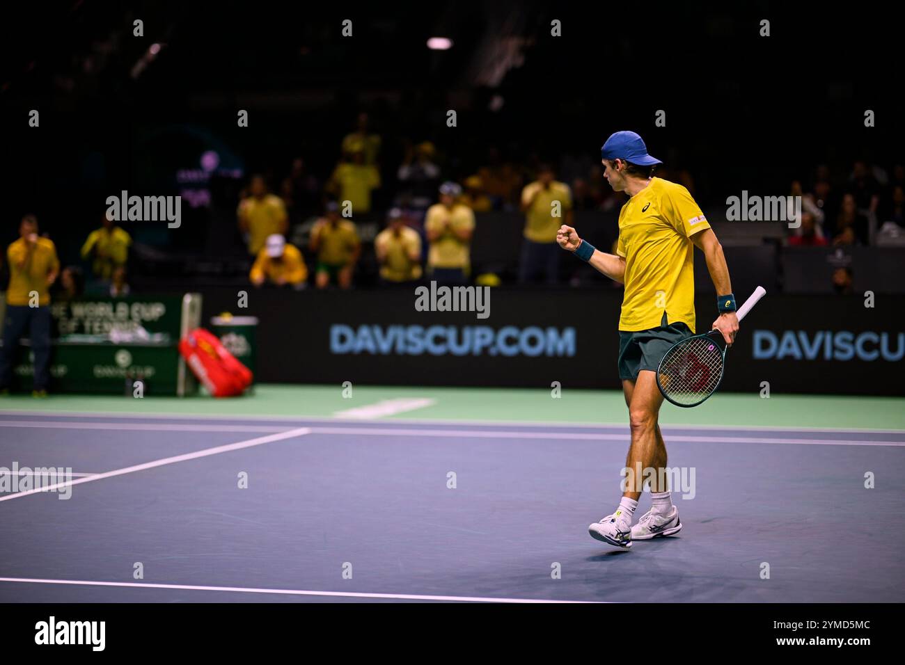 Malaga, Espagne, 21, novembre 2024. Alex de Minaur de l'équipe d'Australie en quart de finale Coupe Davis finale 8 matchs simples 1.. Crédit : Vicente Vidal Fernandez/Alamy Live News Banque D'Images