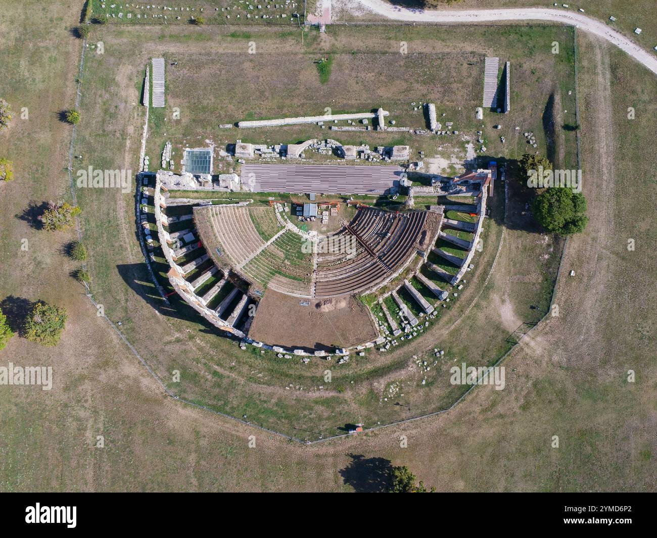 Gubbio (Ombrie-province de Pérouse). Théâtre romain Banque D'Images