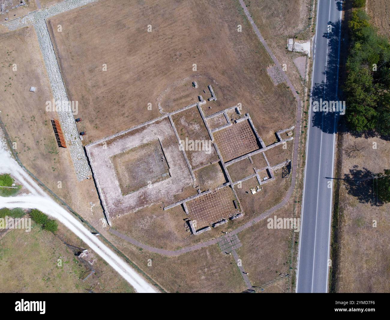 Sassoferrato (Marche-province d'Ancône). Vue de la zone archéologique de Sentimun Banque D'Images