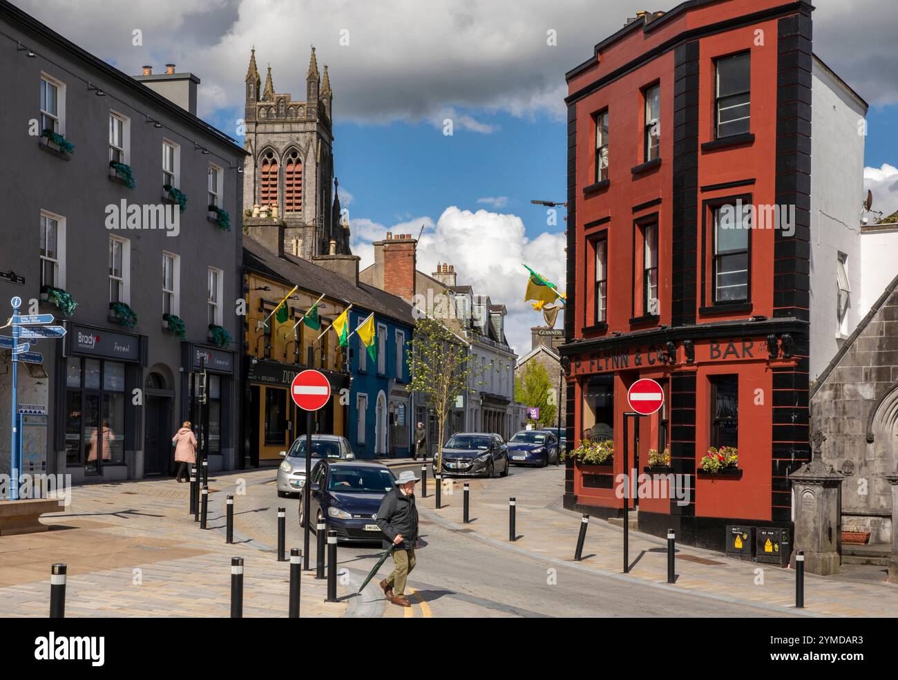 Irlande, comté de Leitrim, Carrick on Shannon, main Street Banque D'Images