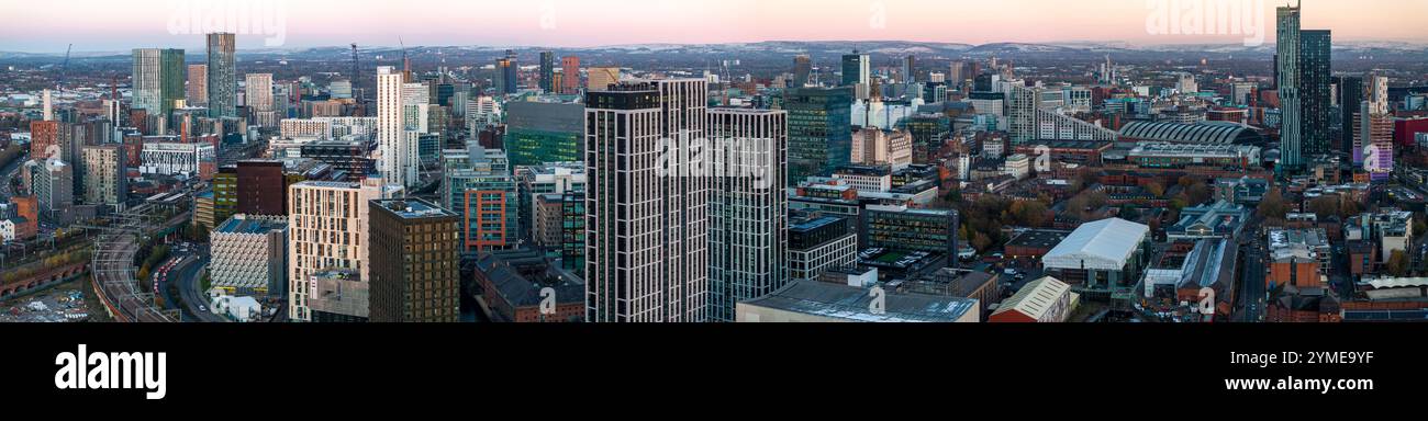 Image aérienne panoramique de Manchester Banque D'Images