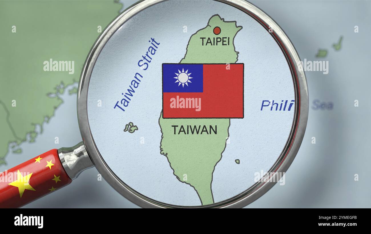 Image symbolique du conflit entre la Chine et Taiwan Banque D'Images