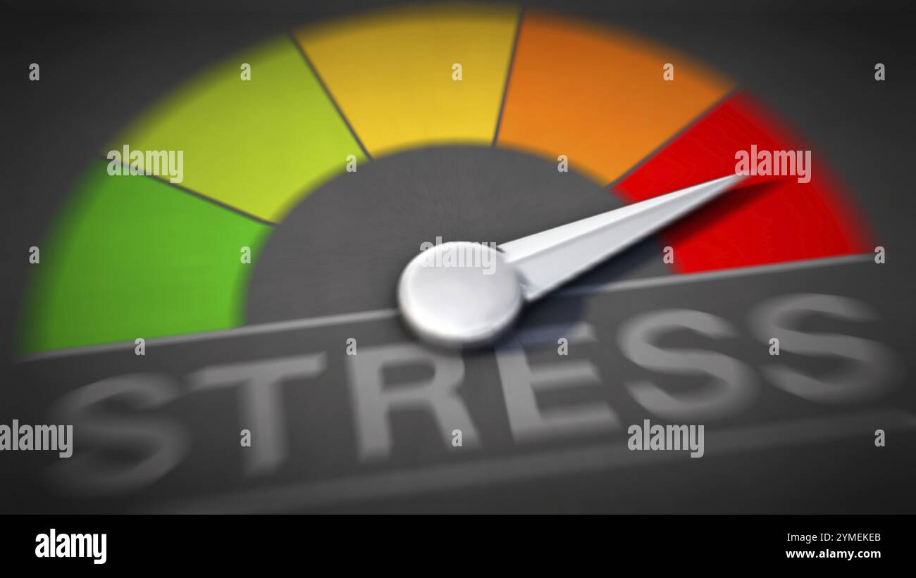Image symbolique sur le sujet du stress, de la charge de stress, de la gestion du stress, etc Banque D'Images