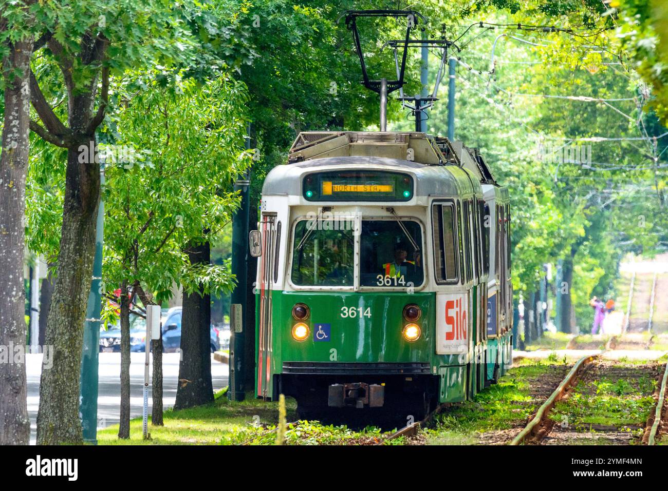 Boston MBTA Green Line LRV Banque D'Images