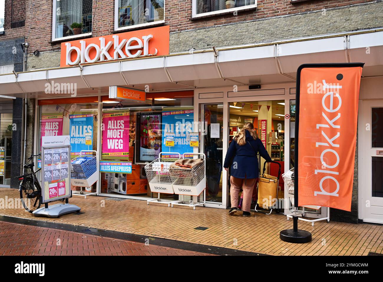 Vente de liquidation par Blokker magasin de détail Banque D'Images