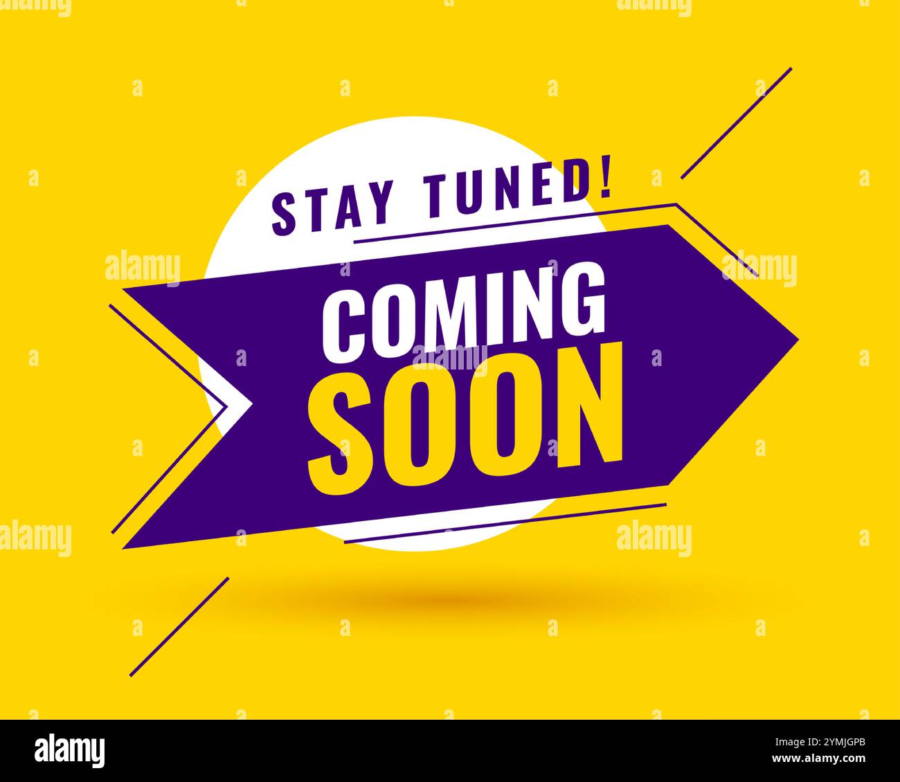 bientôt affiche de page web avec vecteur de message stay tuned Illustration de Vecteur