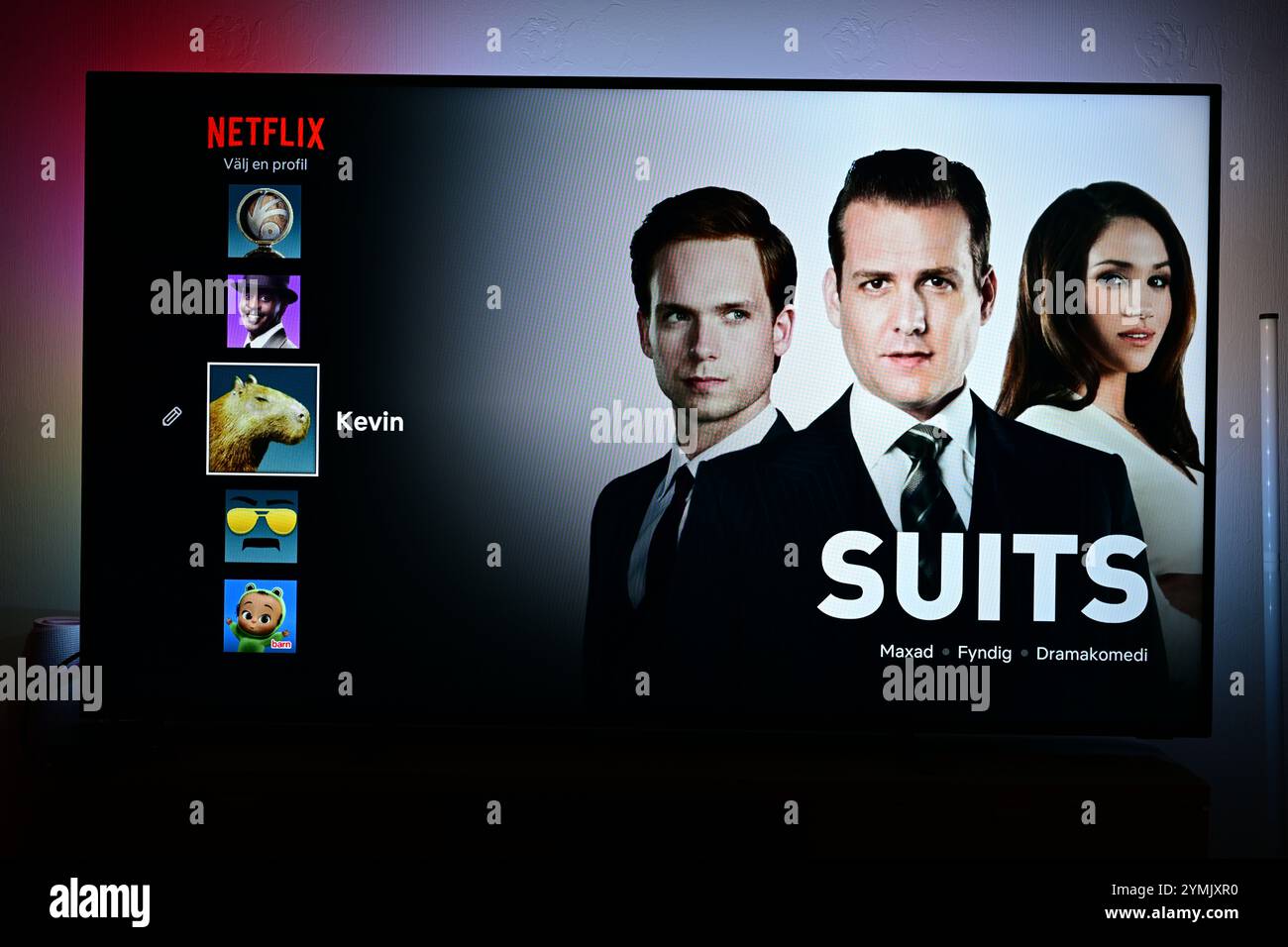 Skånes-Fagerhult, Skåne, Suède. 22 novembre 2024. Netflix. Costumes. Banque D'Images