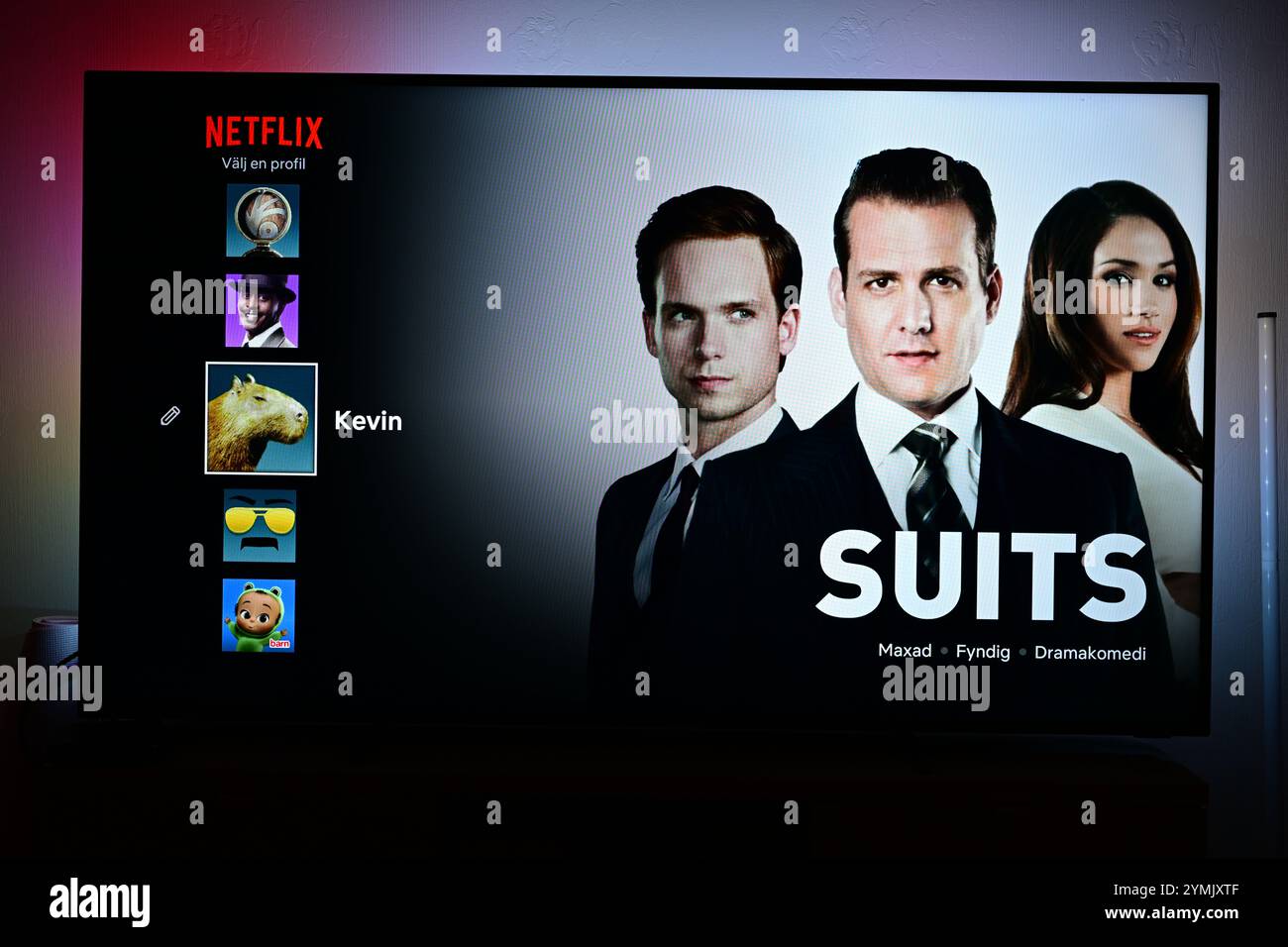 Skånes-Fagerhult, Skåne, Suède. 22 novembre 2024. Netflix. Costumes. Banque D'Images