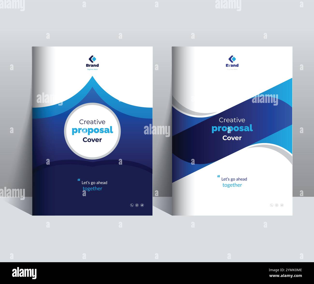 Concepts de modèle de conception de couverture du catalogue de propositions commerciales d'entreprise Illustration de Vecteur