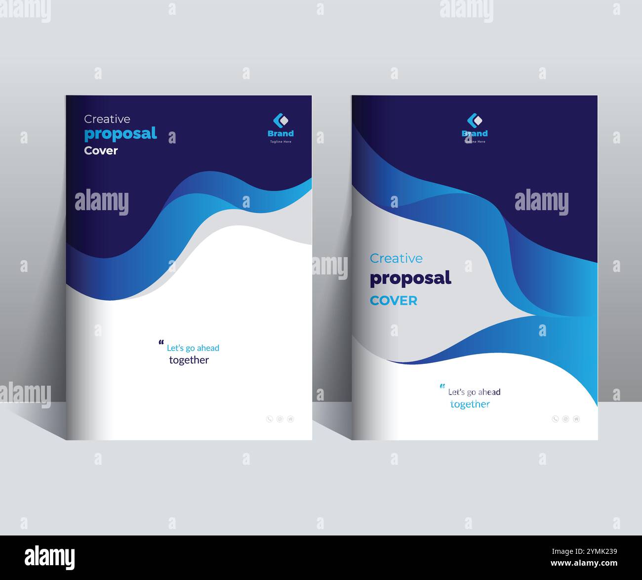 Concepts de modèle de conception de couverture du catalogue de propositions commerciales d'entreprise Illustration de Vecteur