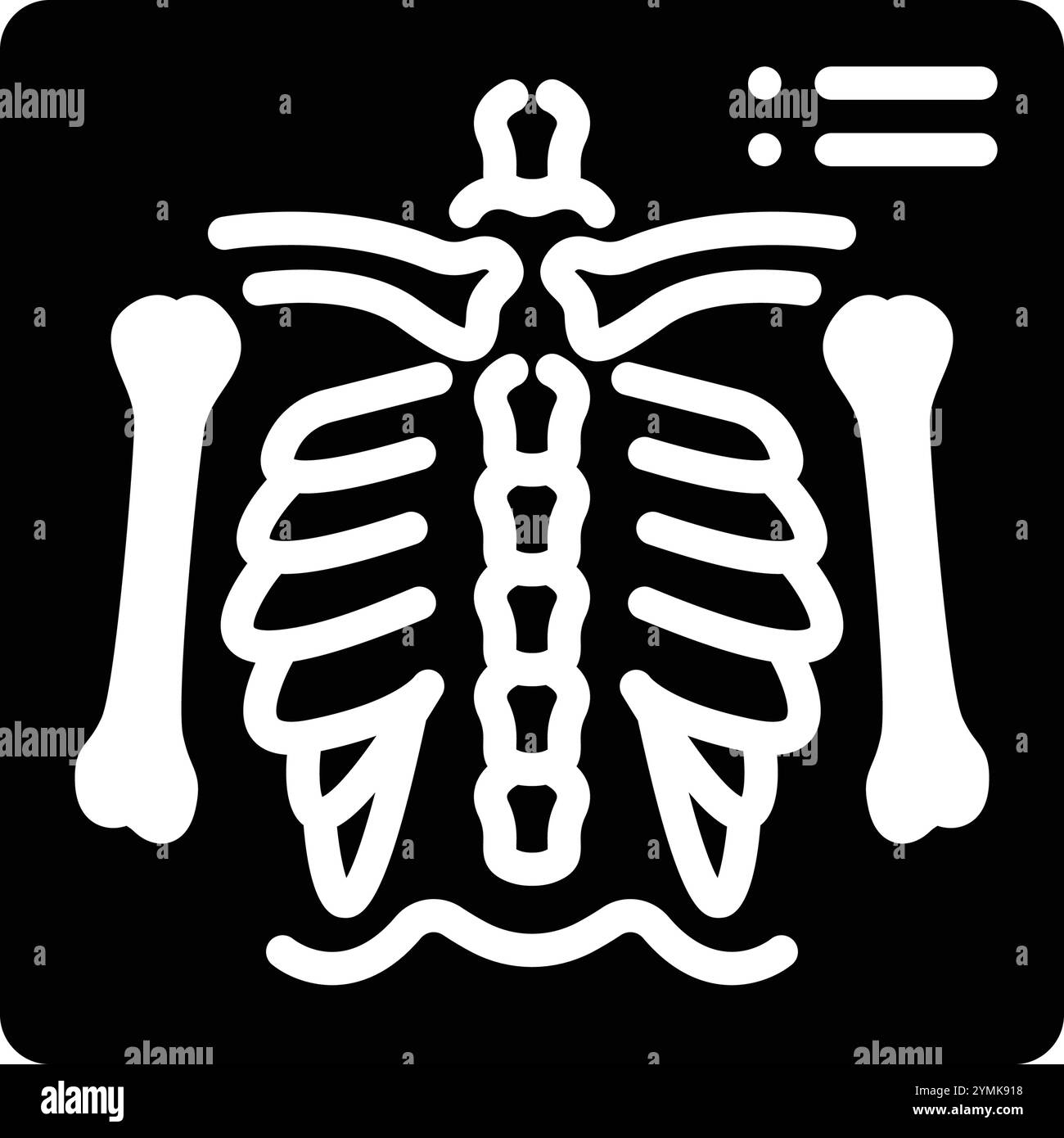 Icône pour radiographie, os Illustration de Vecteur