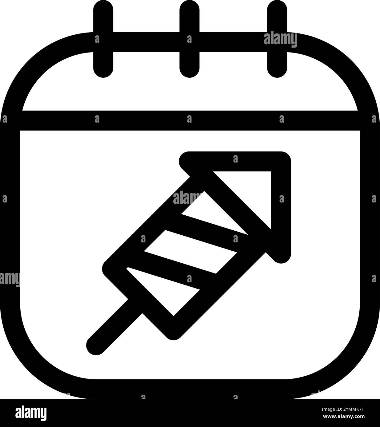 Symbole d'icône du nouvel an - icône de feu d'artifice de fusée Illustration de Vecteur