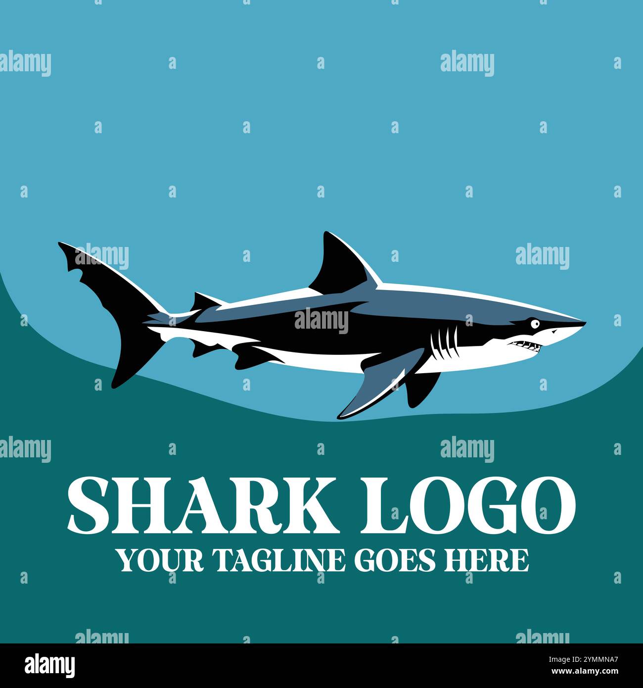 Logo Shark, illustration Shark, logo vectoriel Shark, icône Shark, marque Shark, logo Creative Shark, logo minimal Shark, logo Modern Shark, Bold Shark Illustration de Vecteur