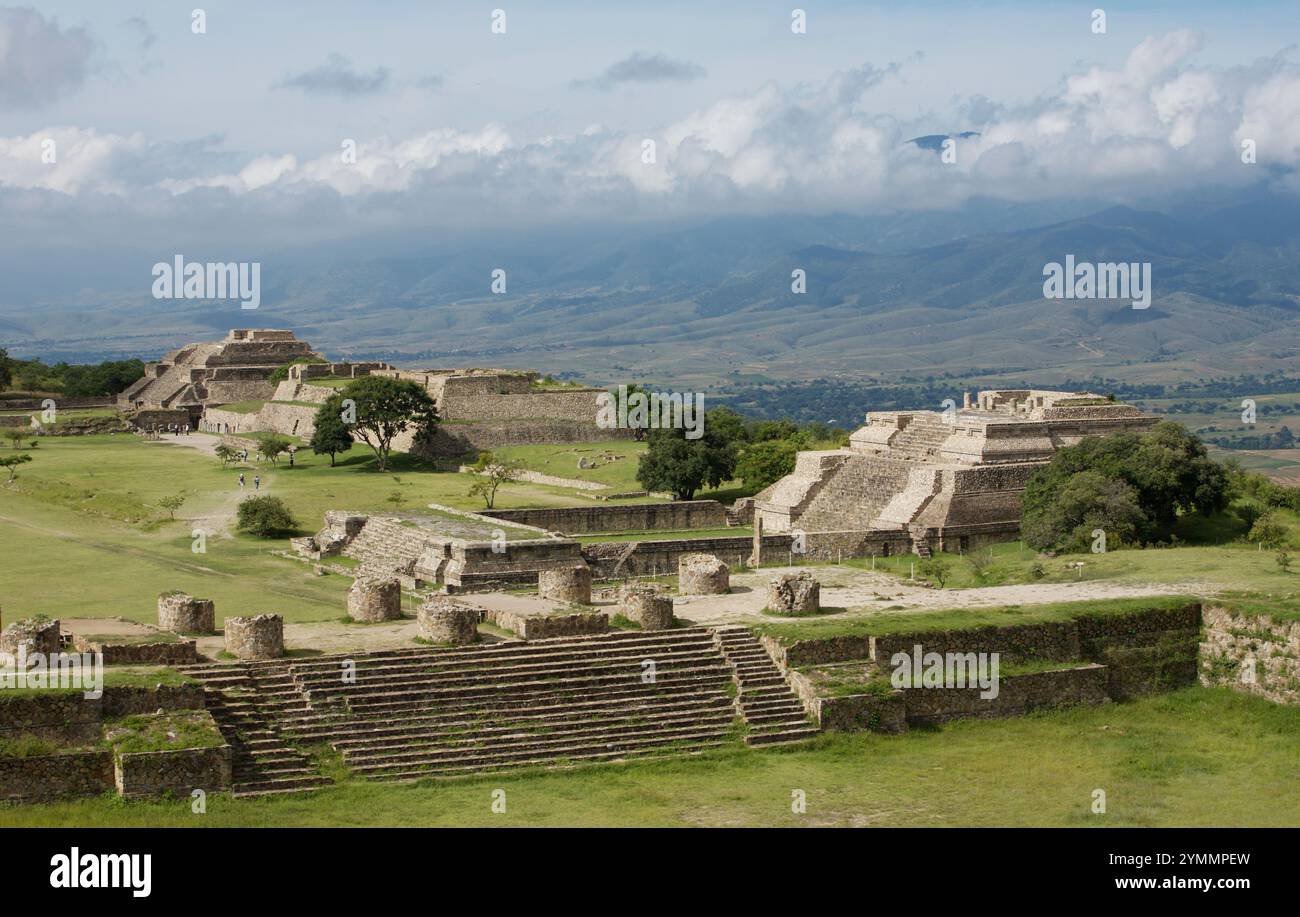L'ancienne ville zapotèque de Monte Alban près d'Oaxaca, au Mexique Banque D'Images
